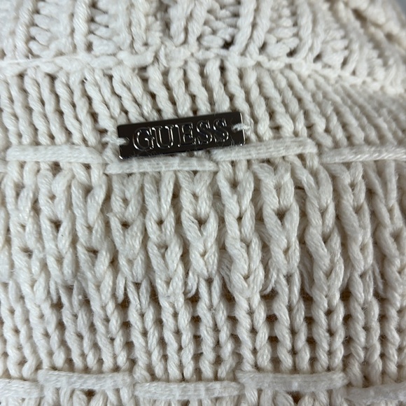 Vintage Women’s Size S Guess Off White Oversized Knit Cardigan Sweater - Picture 3 of 8